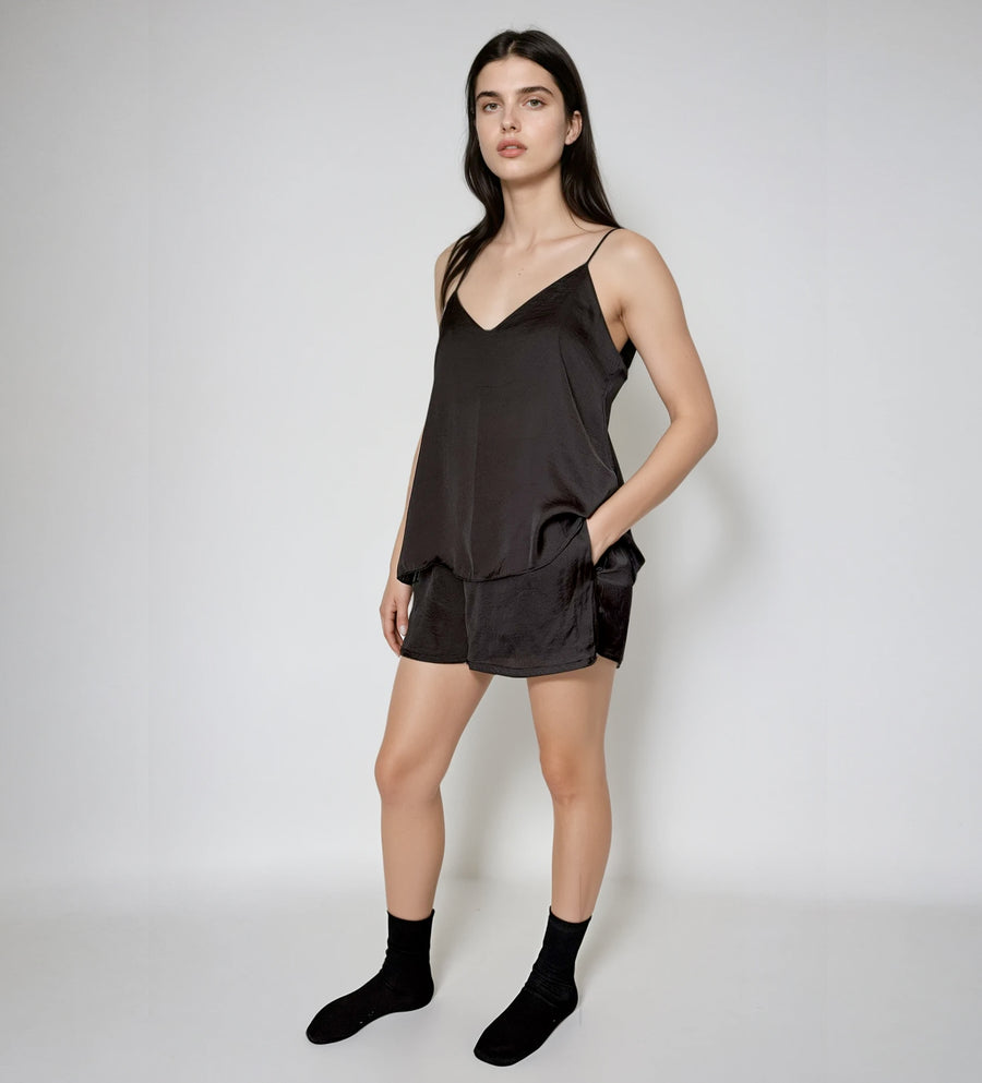 Pijama Ligera Tirantes y Short Ónix