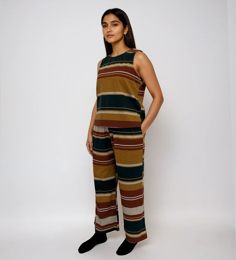 Pijama de Algodón con pantalón, blusa y short Desierto