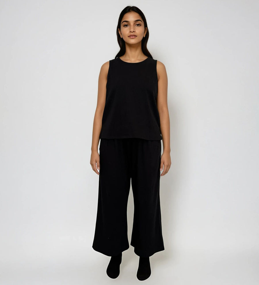 Pijama 3 en 1: Pantalón, blusa y short, Color Negro