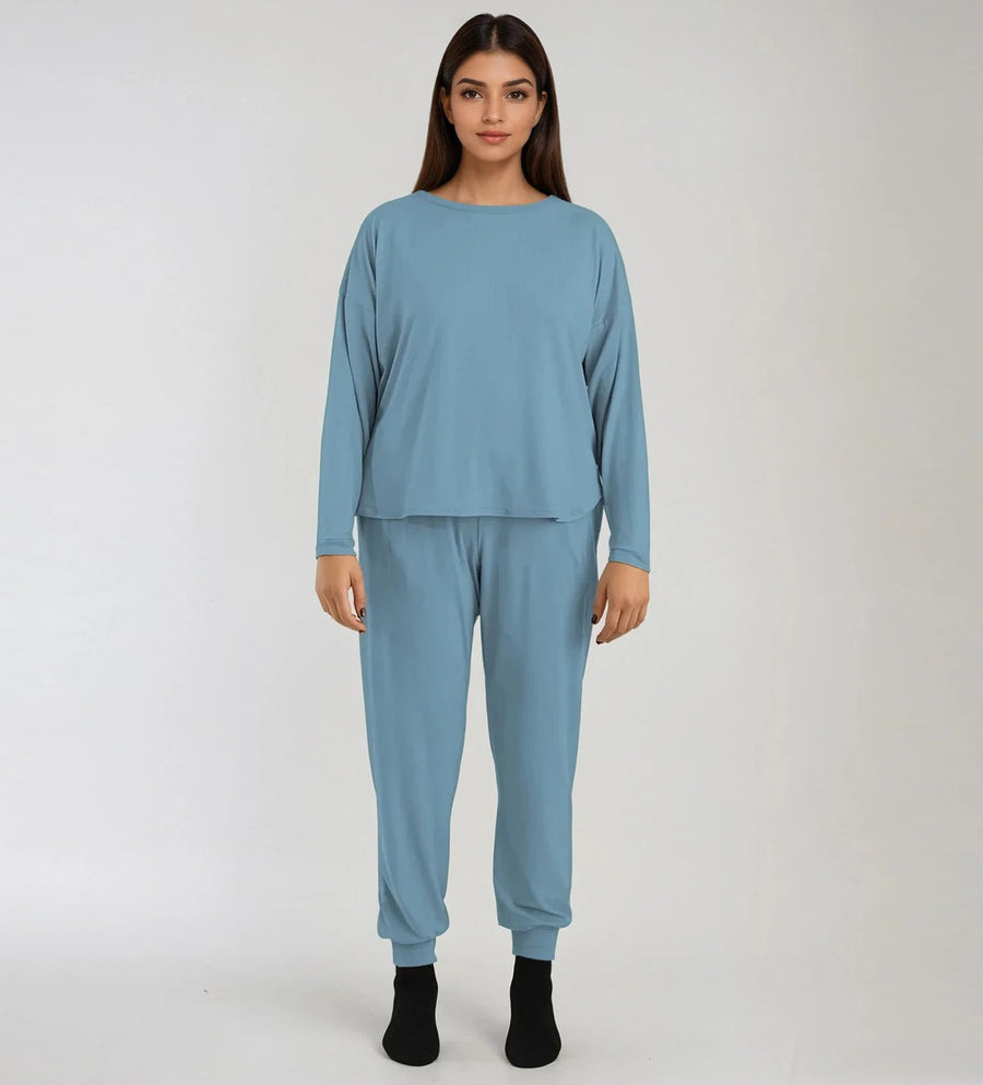 Pijama Manga Larga y Pantalón Jogger Bd-06 Blue Jeans
